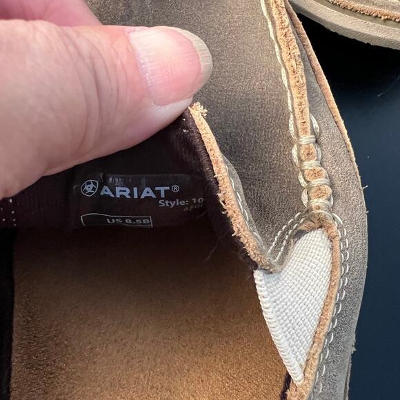 Ariat, Brown Leather Slip On Shoe Size 8.5 B - Picture 5 of 5